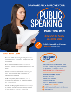 Orlando Public Speaking Class Brochure PDF