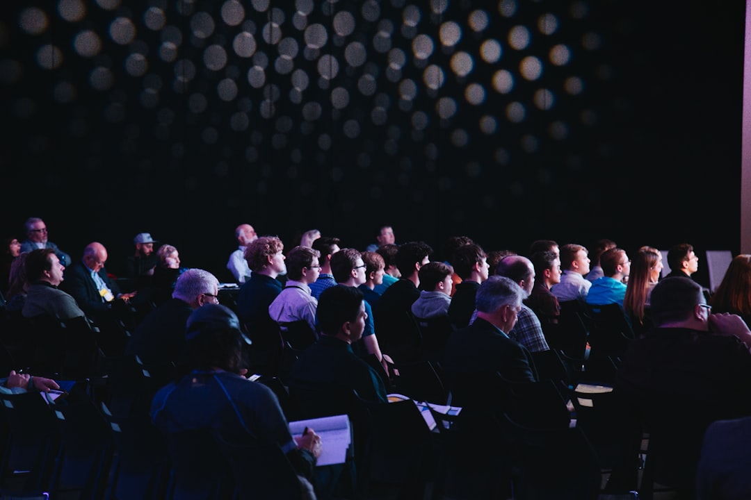 Audience listening to a professional presentation